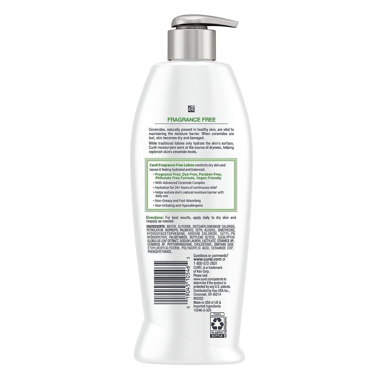 Curel Daily Moisture Fragrance Free Lotion For Dry Skin, 13 Oz