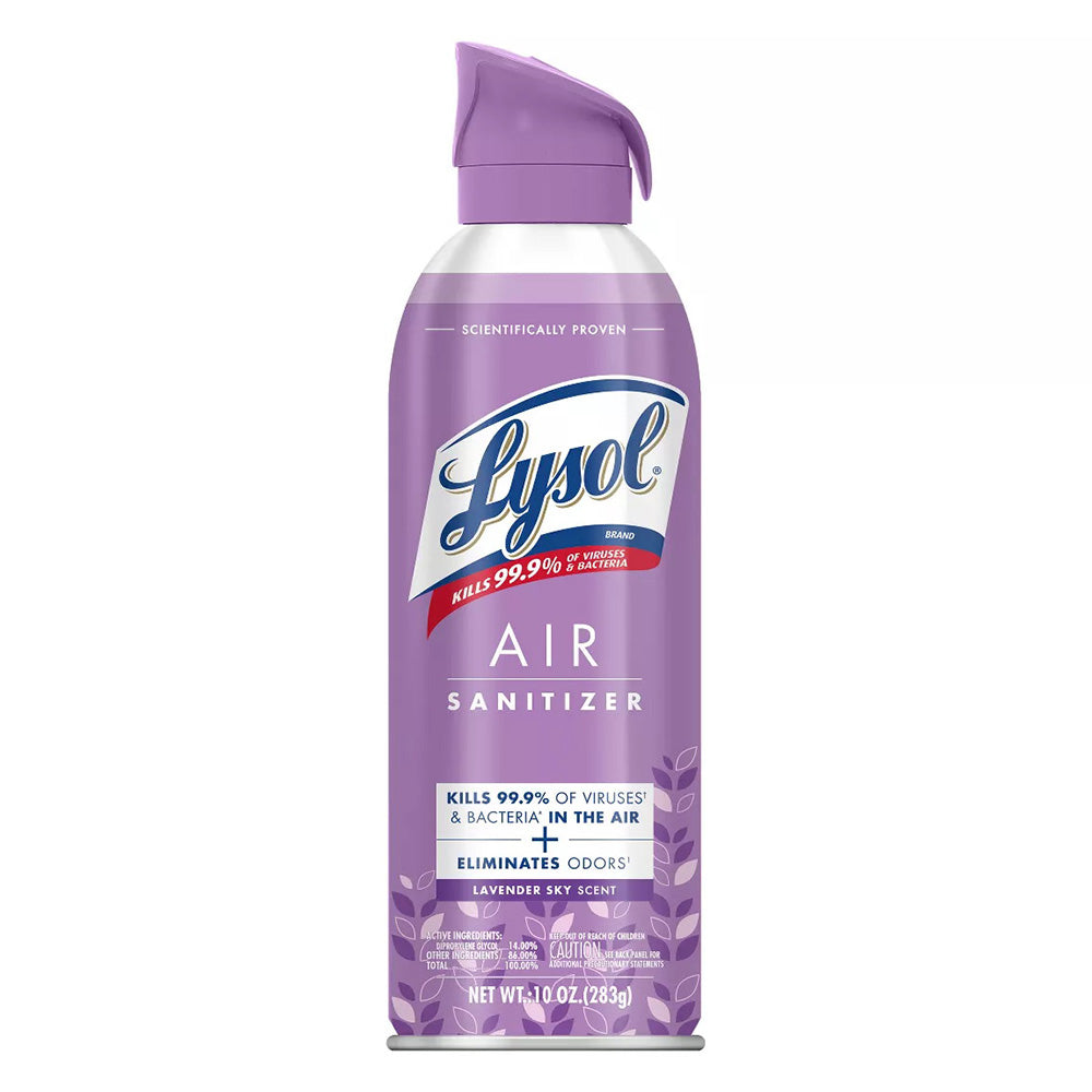 Lysol Air Sanitizer Spray Lavender Sky Scent Eliminates Odors and Kills Airborne Bacteria 10Oz (283g)