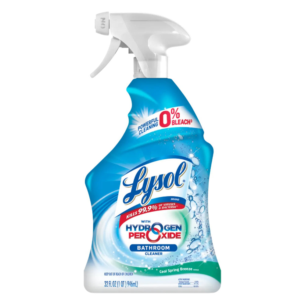 Lysol Bathroom Cleaner with Hydrogen Peroxide Cool Spring Breeze Scent 32Oz(946ml)
