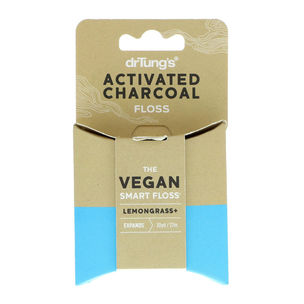 DrTungs Activated Charcoal Floss, Lemongrass, 30 Yd