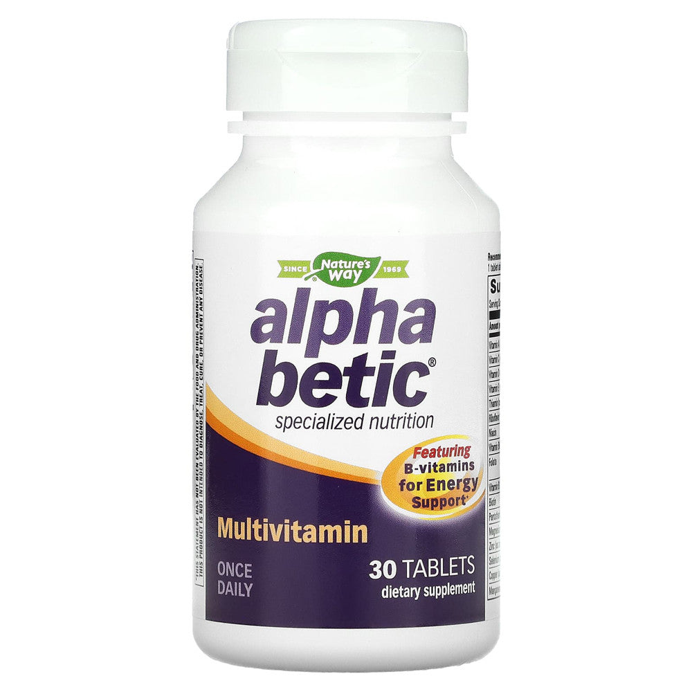 Alpha Betic Plus Extended Energy Multivitamin Tablets - 30 Ea ...