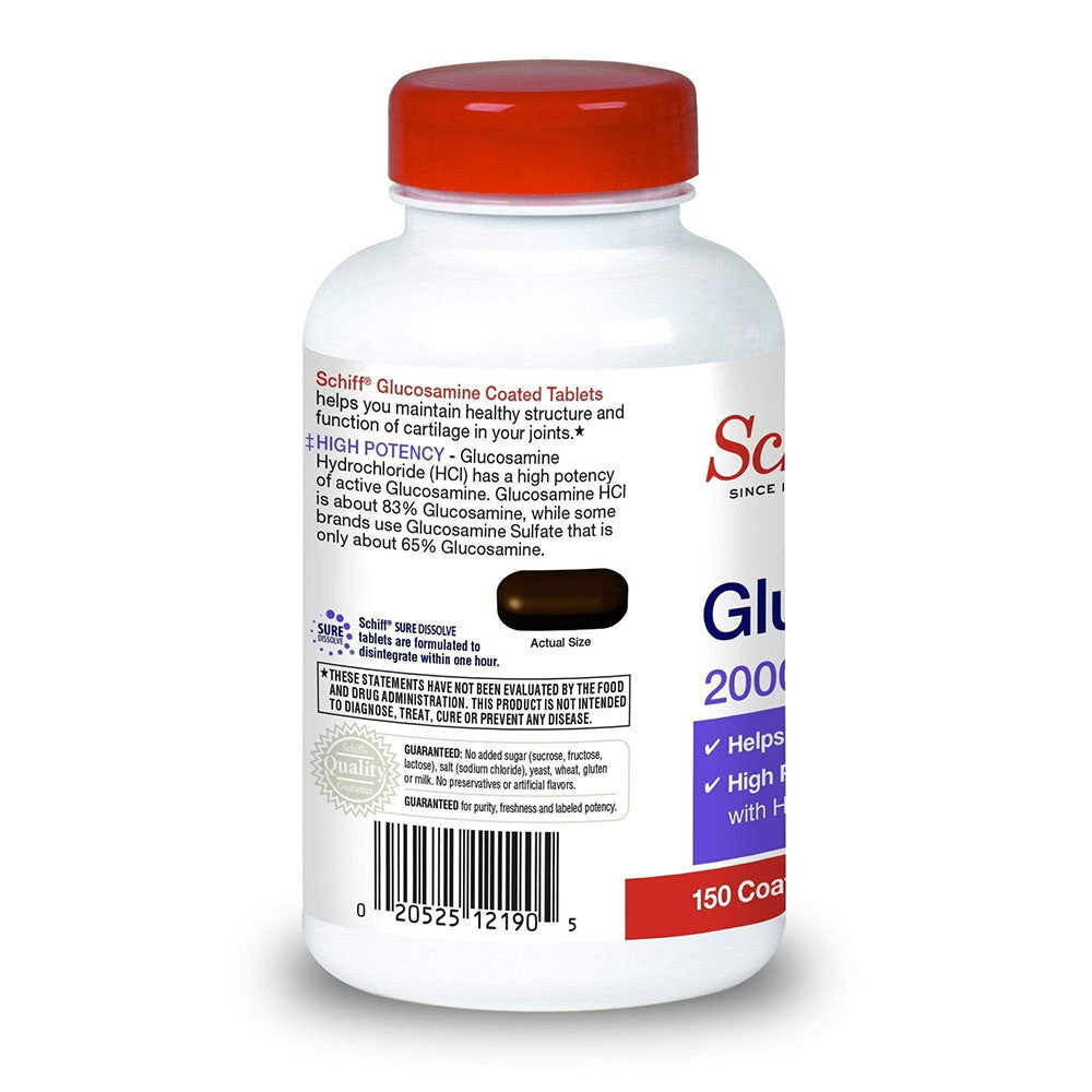 Schiff Glucosamine 2000Mg Caplets, 150 Ea
