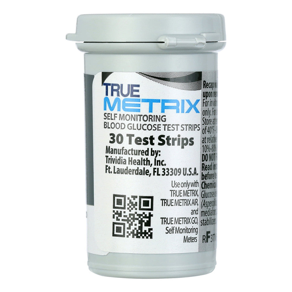 True Metrix Self Monitoring Blood Glucose Test Strips, 30 Ea