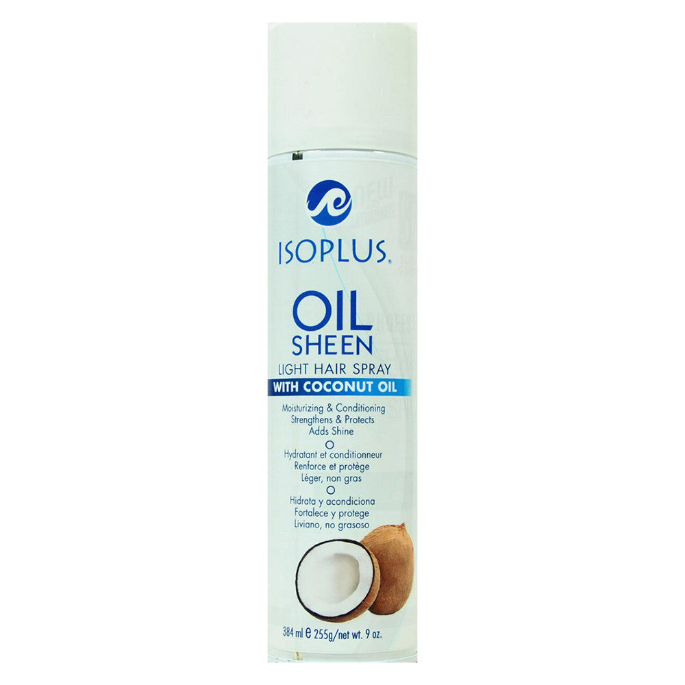 Isoplus Coconut Oil Sheen Light Hair Spray, 9 Oz