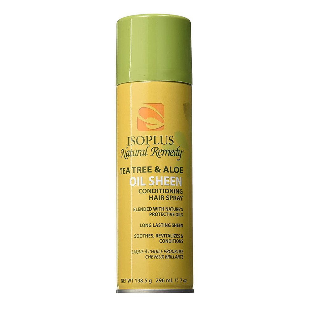 Isoplus Natural Remedy Tea Tree And Aloe Oil Sheen Conditioning Hair Spray, 7 Oz