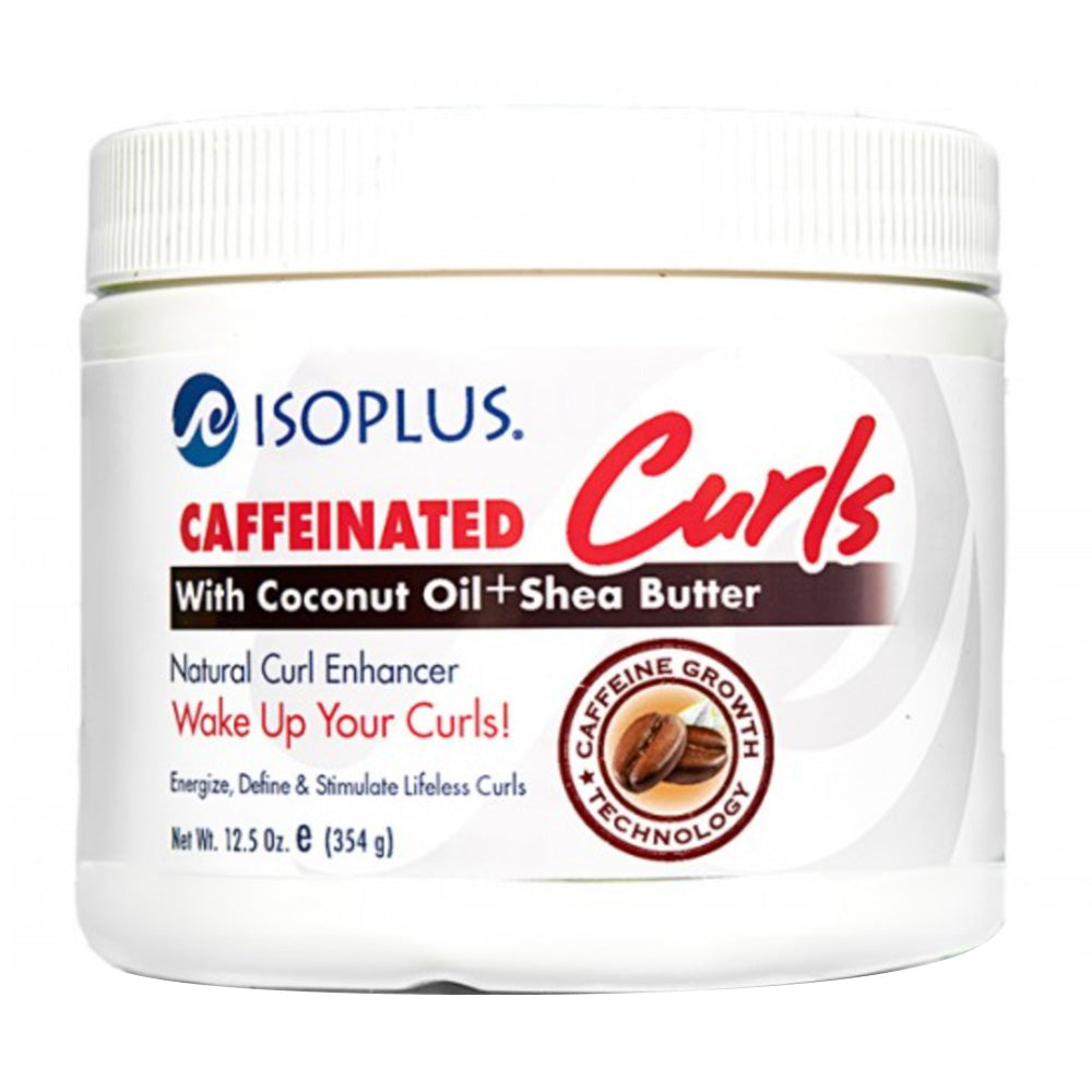 Isoplus Caffeinated Curls with Coconut Oil and Shea Butter for Hydrating and Reducing Frizz 12.5Oz (354g)