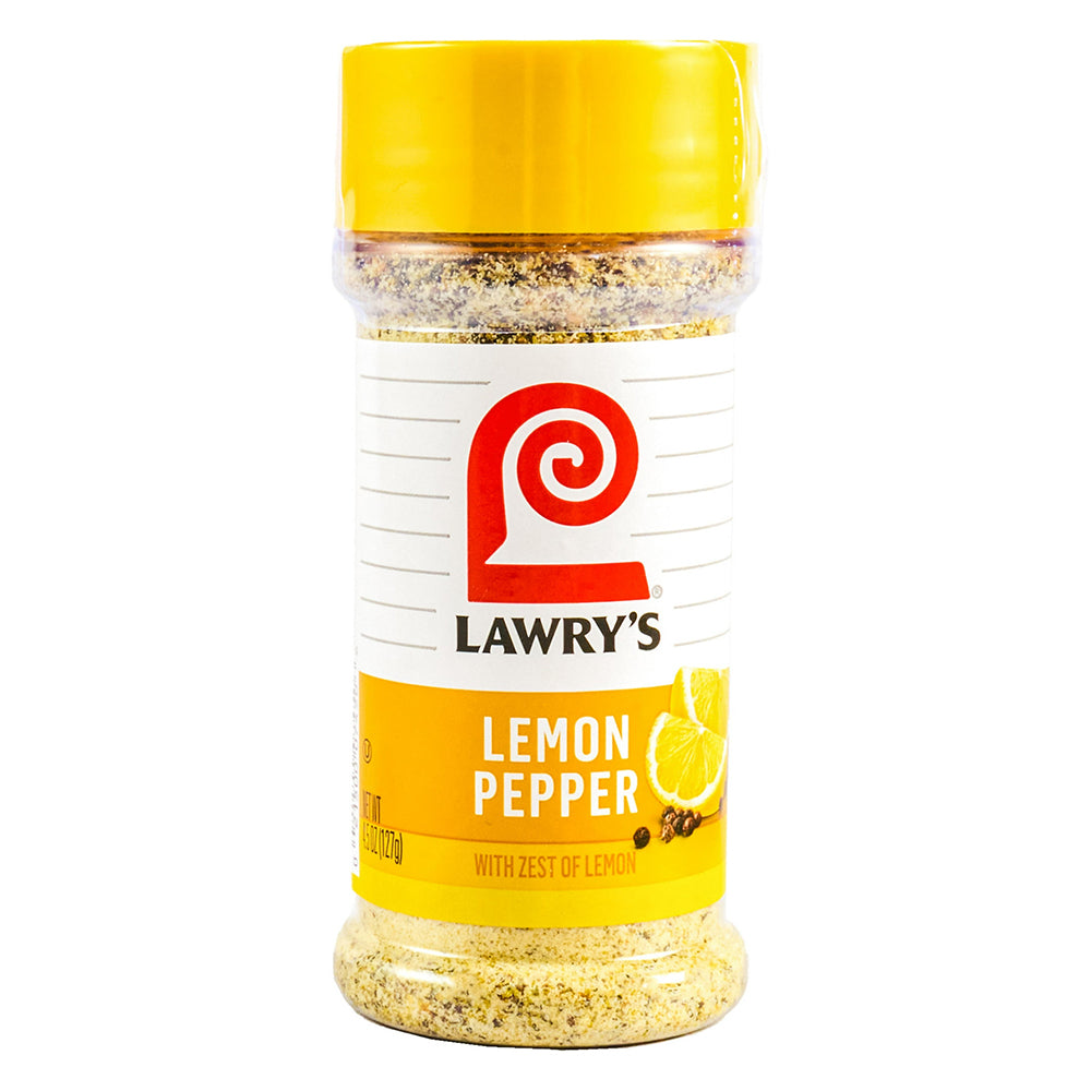 Lawrys Lemon Pepper for Zesty Citrus and Pepper Flavor in Cooking 4.5Oz (127g)