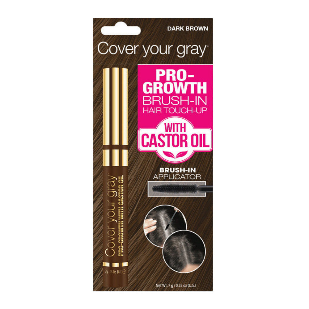 Cover Your Gray Brush In Wand, Dark Brown, 0.25 Oz