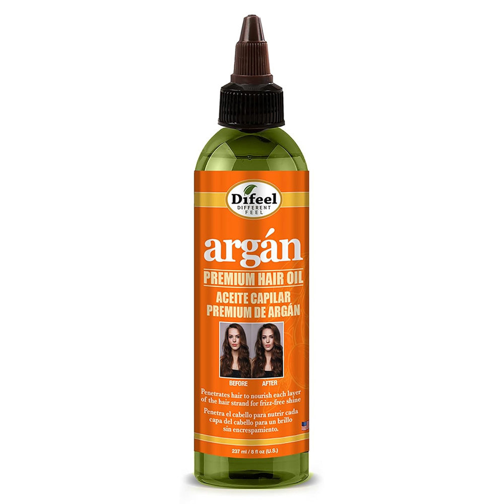 Difeel Argan Hydrating Premium Hair Oil Frizz Free Shine 8Oz (237ml)
