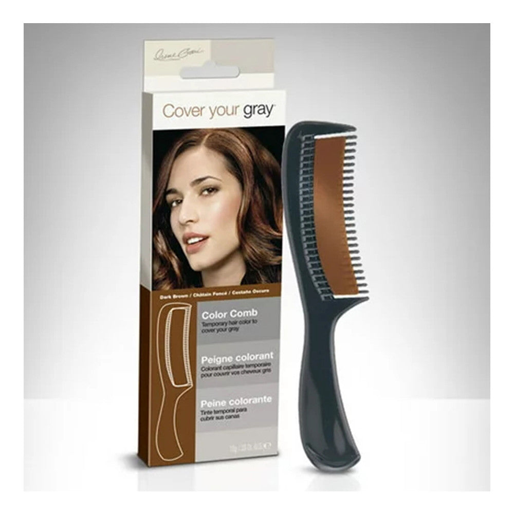 Irene Gari Cover Your Gray Color Comb, Dark Brown, 0.33 Oz