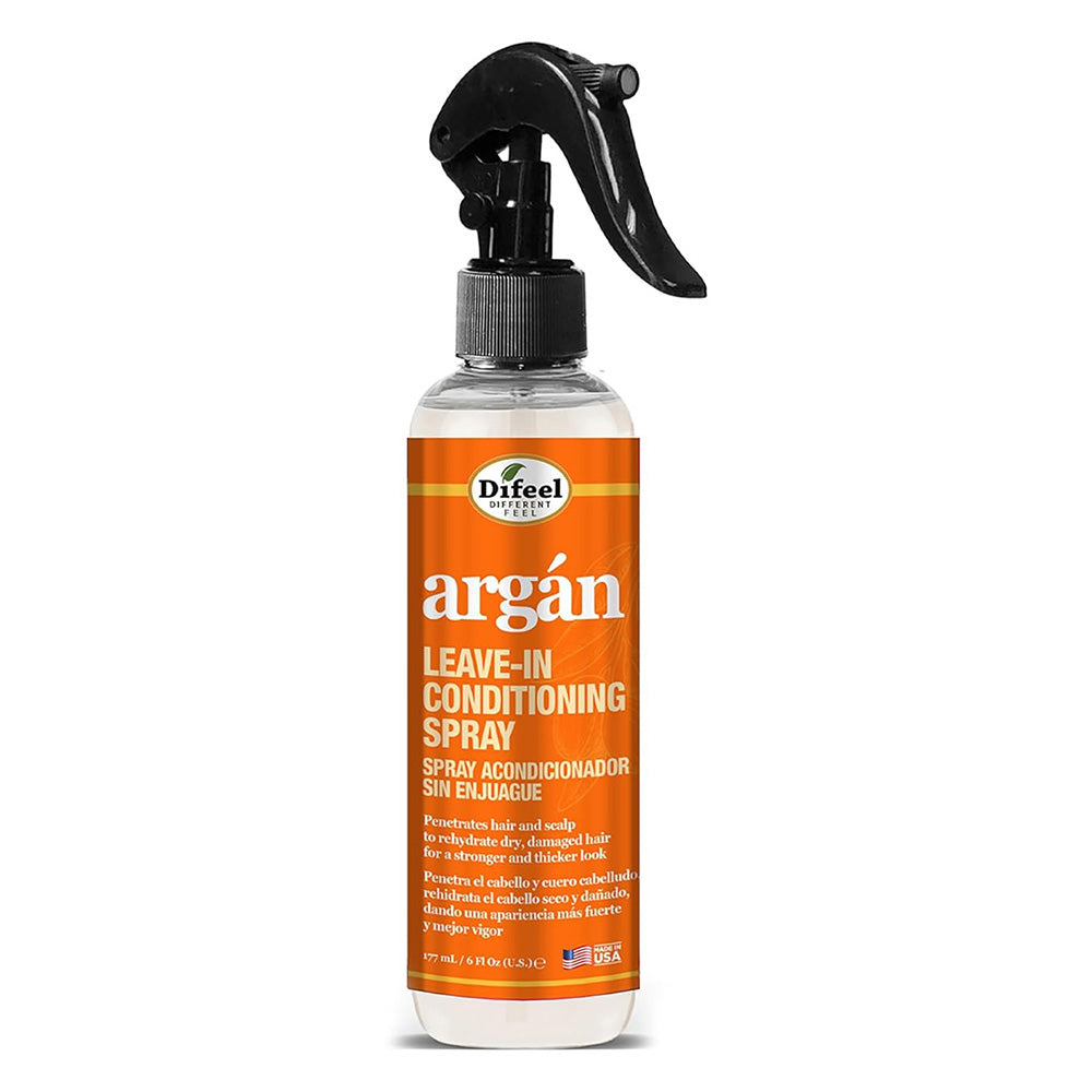 Difeel Argan Oil Leave in Conditioner Hair Spray to Rehydrate Dry Hair 8Oz (137ml)