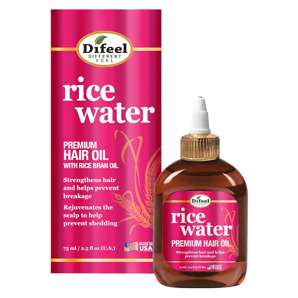Difeel Rice Water Premium Hair Oil to Rejuvenate Scalp 2.5Oz (75ml)