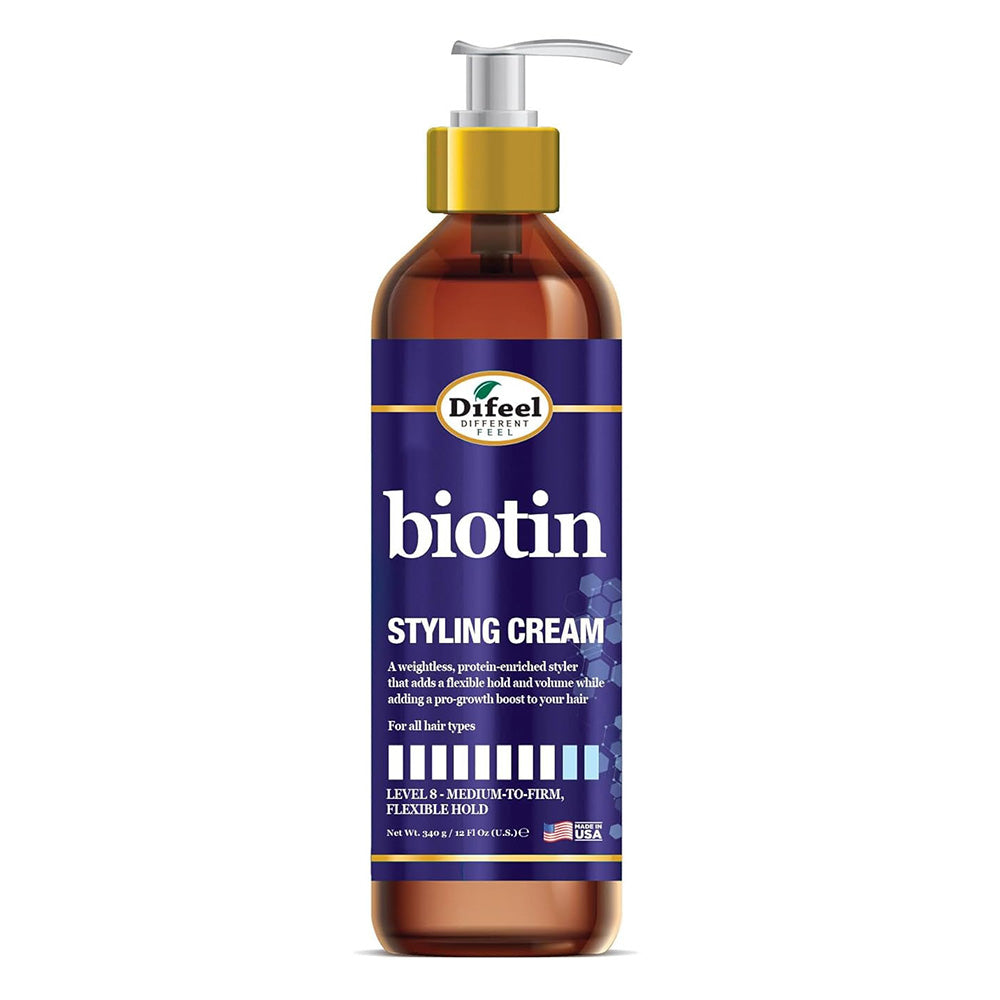 Difeel Biotin Styling Cream for All Hair Types 12Oz (340g)