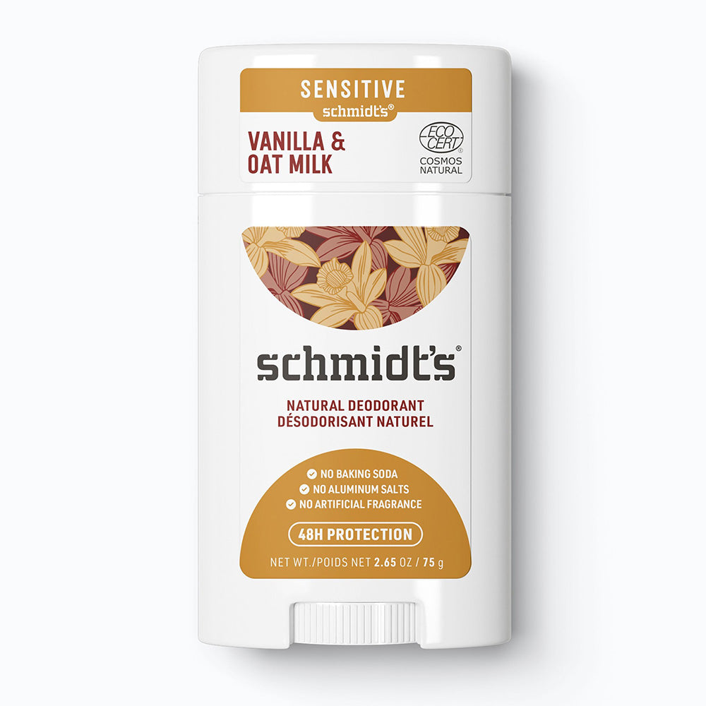 Schmidts Aluminum Free Vanilla and Oat Milk Deodorant Odor Protection Stick 2.65Oz (75g)