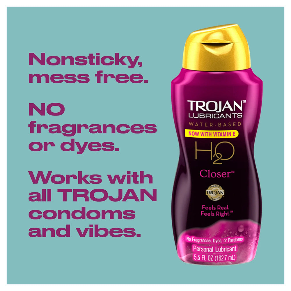 Trojan Lubricants H2O Closer Personal Lubricant, 5.5 Oz