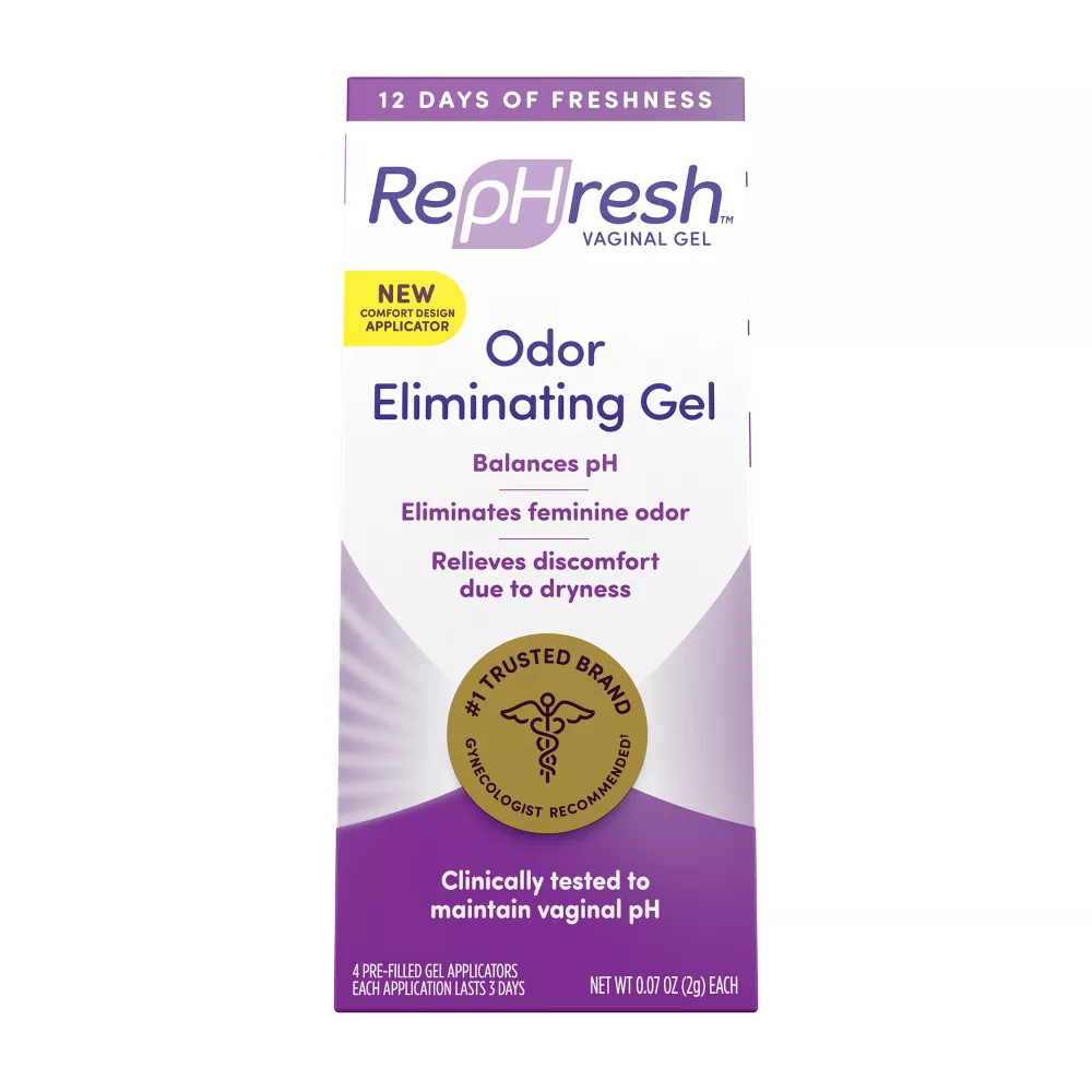RepHresh Vaginal Personal Lubricant Odor Eliminating Gel, 4 Ea