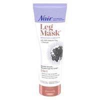 Nair Leg Mask Brighten And Smooth With Natural Clay Plus Charcoal, 8 Oz