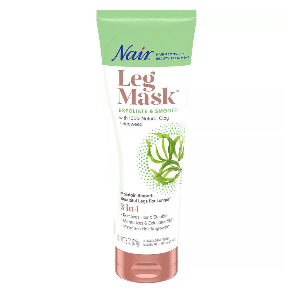 Nair Leg Mask Exfoliate And Smooth With Natural Clay Plus Seaweed, 8 Oz