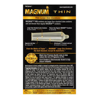 Trojan Magnum Thin Large Size Lubricated Premium Latex Condoms, 12 Ea