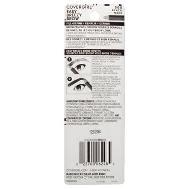 Cover Girl Brow And Eye Makers Brow Shaper And Eyeliner, Midnight Black #500 - 1 Ea