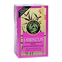 Triple Leaf Tea Bags, Hibiscus White Mulberry, 20 Ea