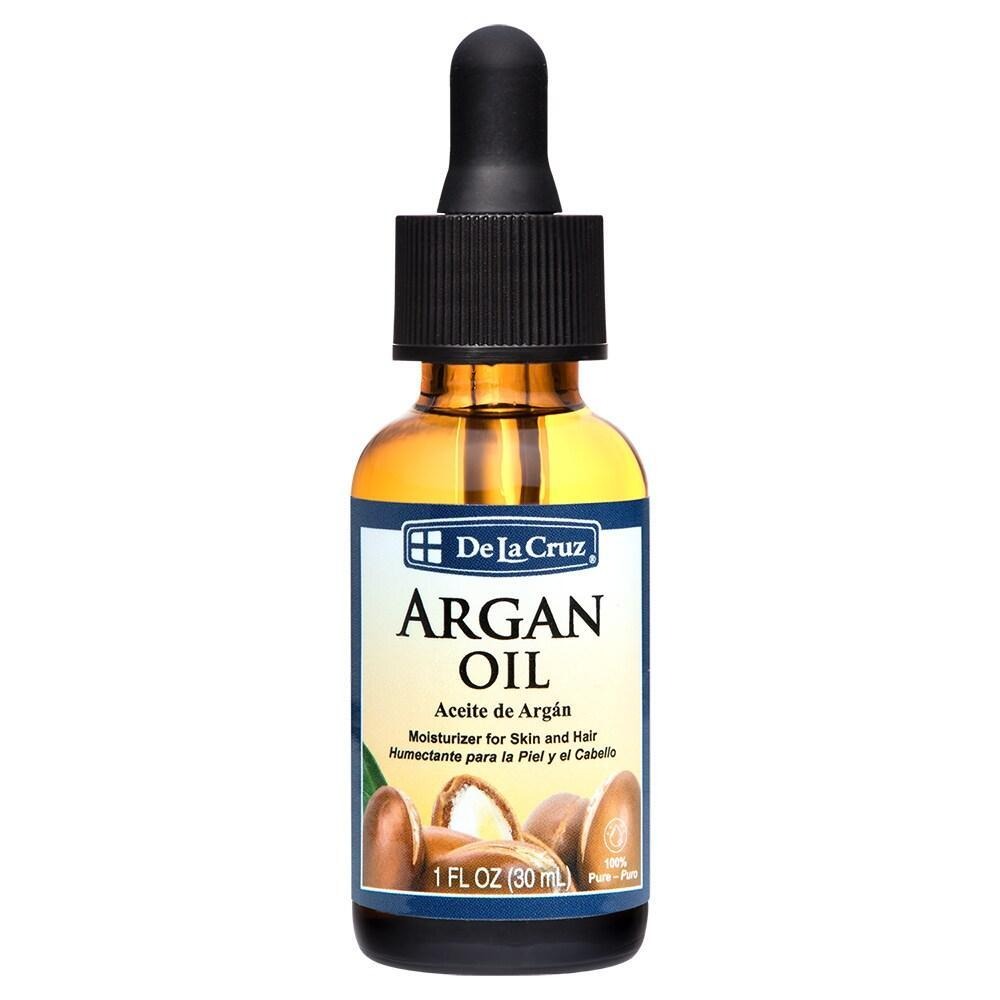 De La Cruz 100% Pure Argan Oil for Skin and Hair Dropper Bottle 1Oz (30ml)