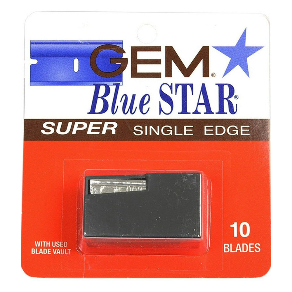 Gem Blue Star Single Edge Razor Blades, 10 Ea, 12 Pack