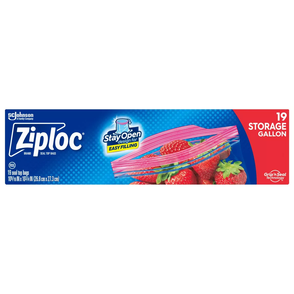 Ziploc Storage Bags 1 Gallon Size - 20 Ea