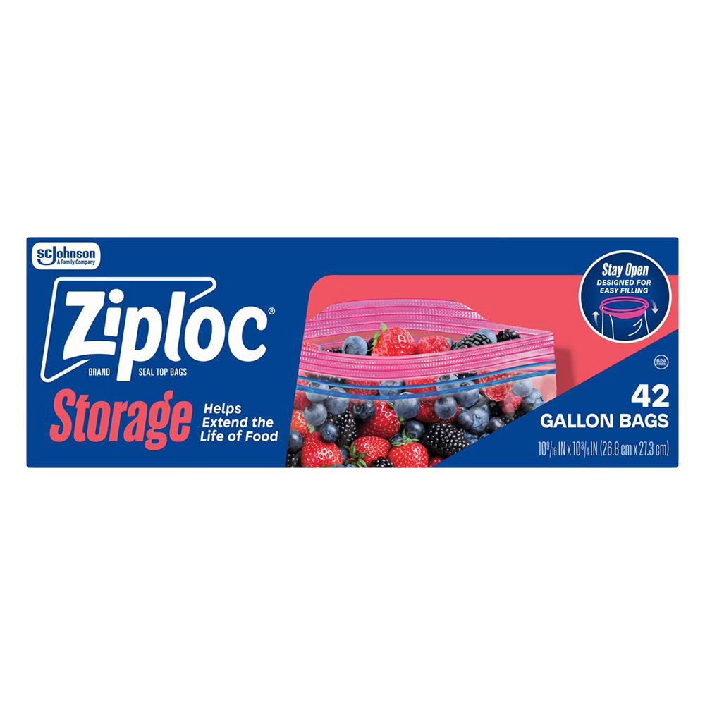 Ziploc Storage Gallon Seal Top Bags 42Ea