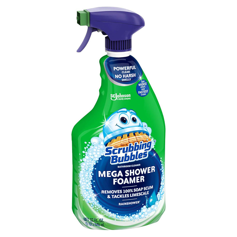 Scrubbing Bubbles Mega Bathroom and Shower Cleaner Spray for Removes Limescale and Soap Scum 32Oz (946ml)