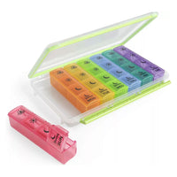 Ezy Dose Medtime Organizer Weekly 4x/day with Pop Outs, Assorted, 1 Ea