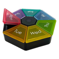 Ezy Dose Weekly 7 Sided Pill Planner, Assorted, 1 Ea
