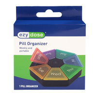 Ezy Dose Weekly 7 Sided Pill Planner, Assorted, 1 Ea