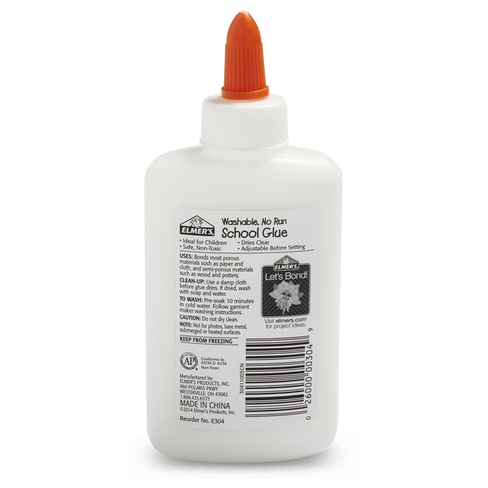 Elmers Washable School Glue, Non Toxic - 4 Oz
