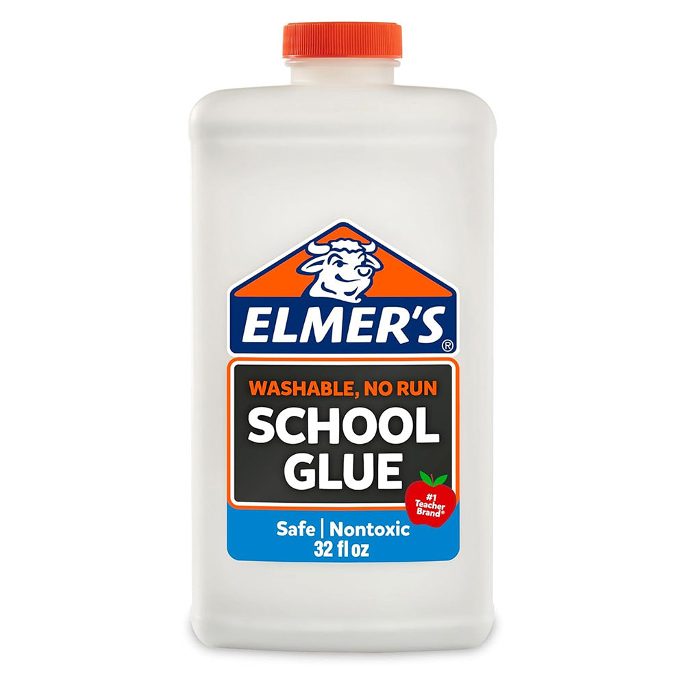 Elmers School Glue White Washable Adhesive for Paper Crafts and School Projects 32Oz (946ml)