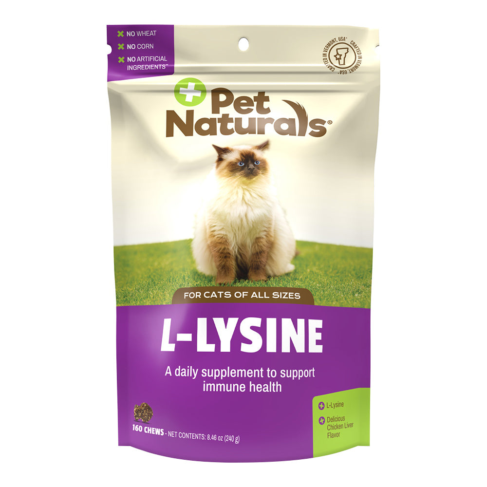 Pet Naturals L-Lysine Immune Support Chews for Cats Chicken Flavor 8.46Oz (240g)