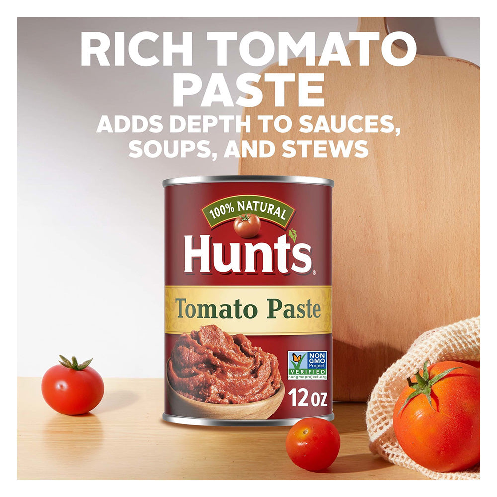 Hunts Rich and Thick Tomato Paste Perfect for Soups Sauces and Stews 12Oz (340g)