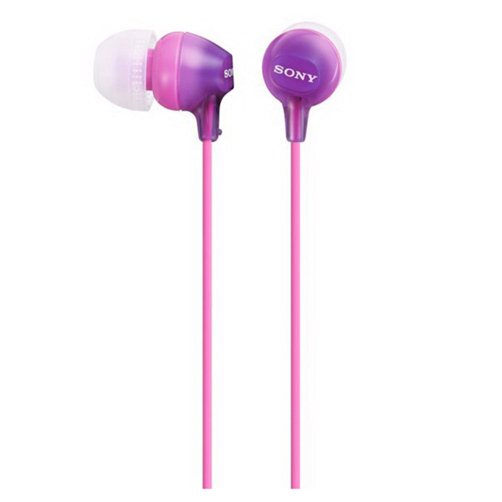 Sony in Ear Comfortable Fit Port Comfortable Stereo Headphones, Violet, 1 Ea