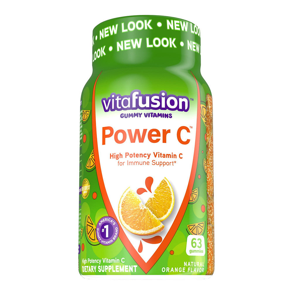 Vitafusion Power C Gummy Immune Support with Vitamin C, Orange Flavor, 63 Ea