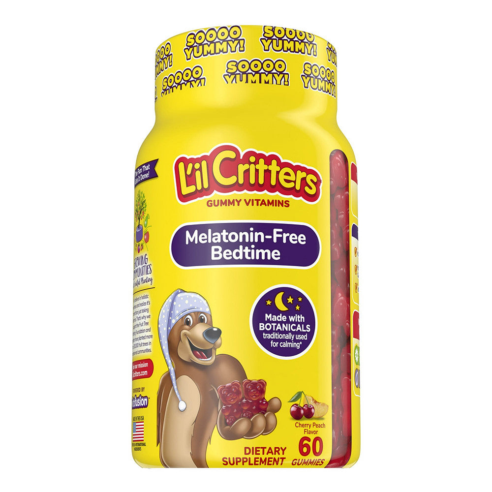 Lil Critters Melatonin Free Bedtime Dietary Supplement Gummy Vitamins for Kids, 60 Ea
