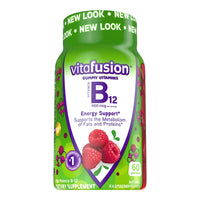 Vitafusion B12 Gummy Vitamins Energy Support, Raspberry Flavor, 60 Ea