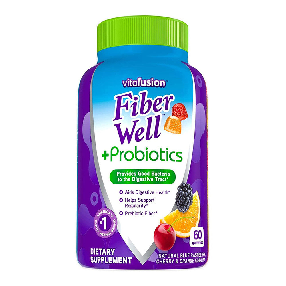 Vitafusion Fiber Well And Probiotics Gummies, 60 Ea