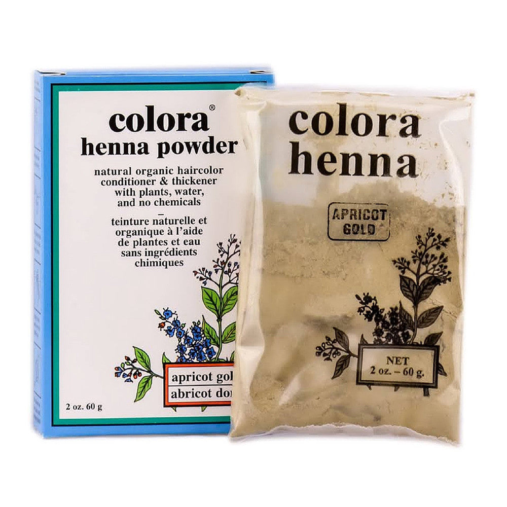 Colora Henna Powder Hair Color, Apricot Gold, 2 Oz