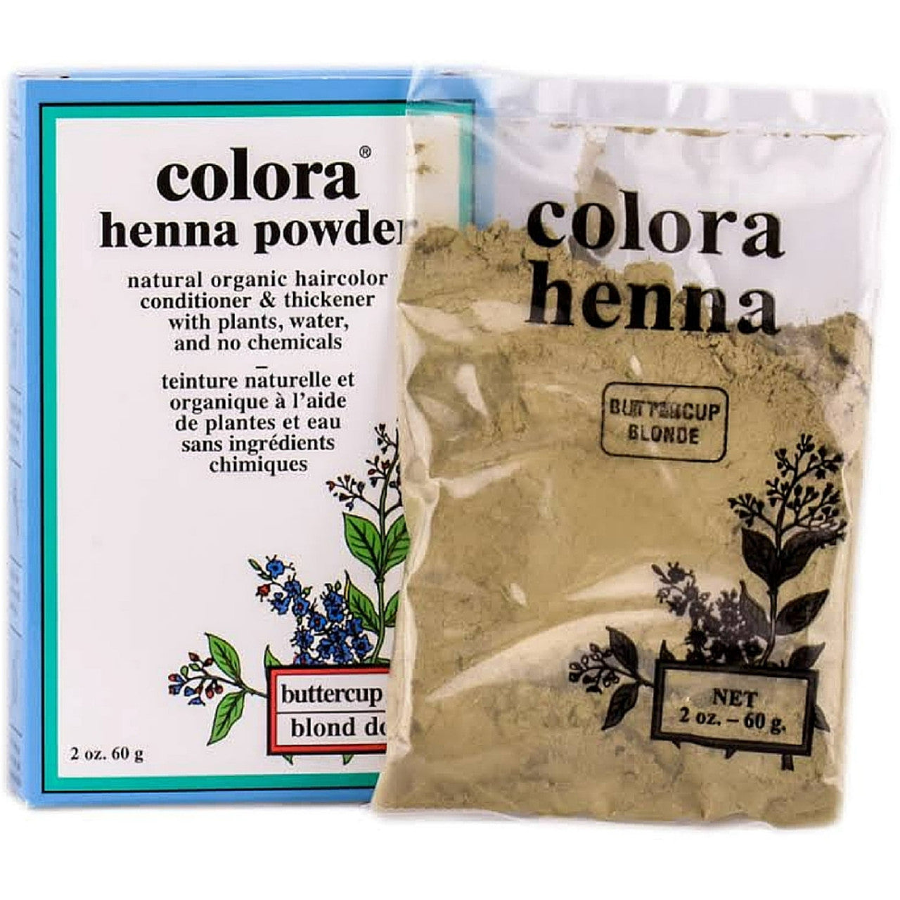 Colora Henna Powder Hair Color, Buttercup Blonde, 2 Oz