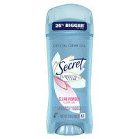 Secret Flawless Clear Gel Antiperspirant and Deodorant for Women, Clean Powder, 3.4 Oz