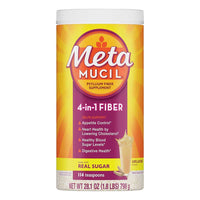 Metamucil Daily Psyllium Fiber Supplement 4in1 Fiber for Digestive Health Unflavored 114 Servings 28.1Oz (798g)