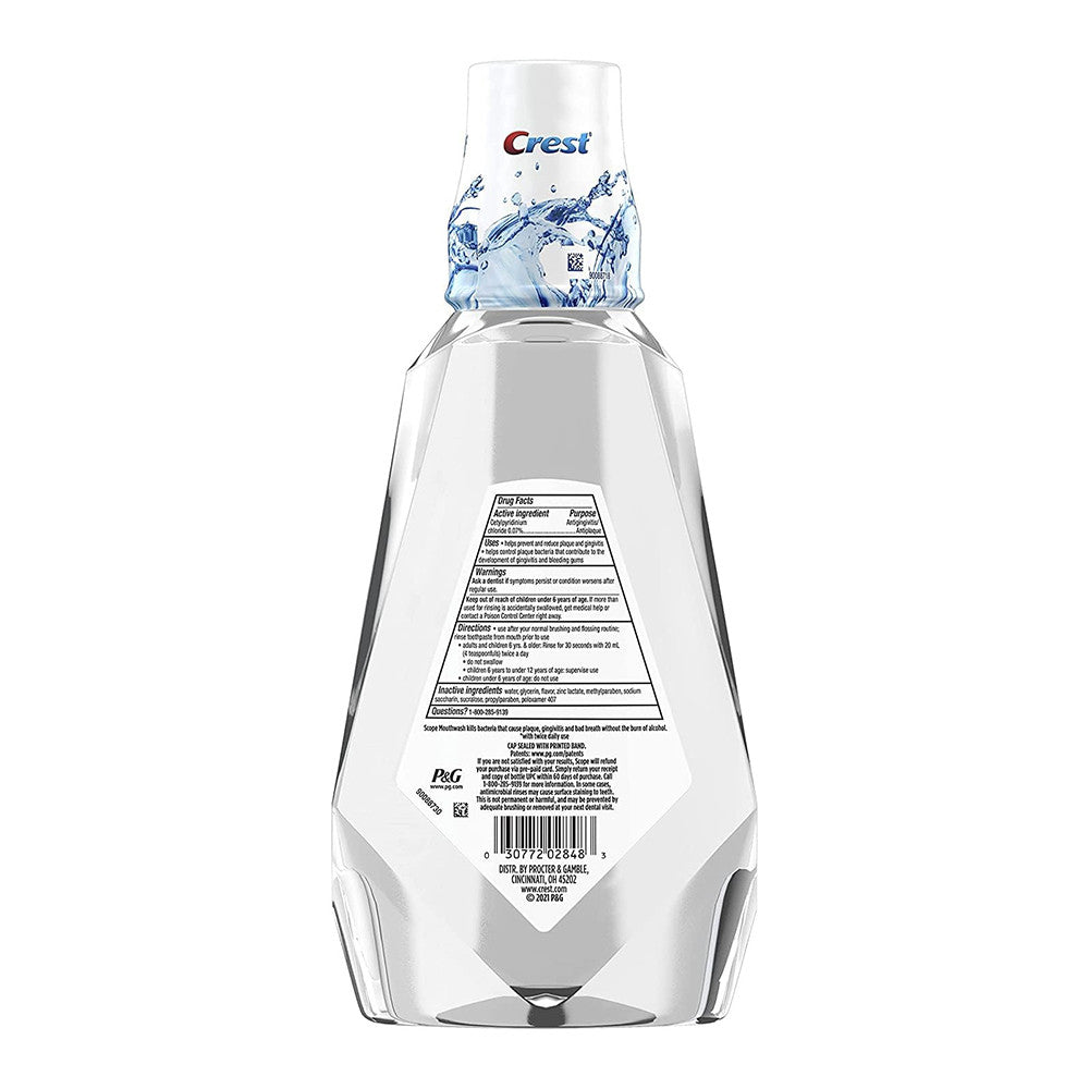 Crest Scope All Day Mouthwash Alcohol Free, Clean Mint, 1000 Ml