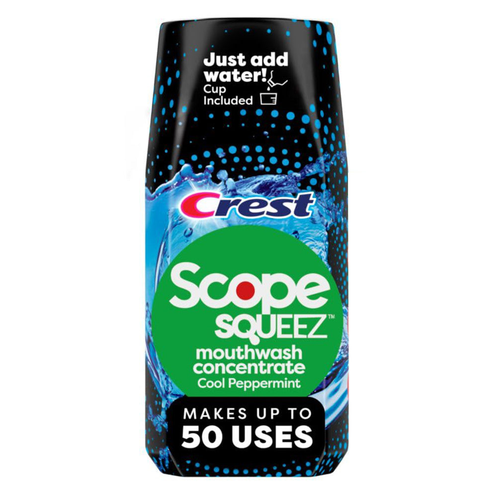 Crest Scope Squeez Mouthwash Concentrate Cool Peppermint Flavor 1.69Oz (50ml)