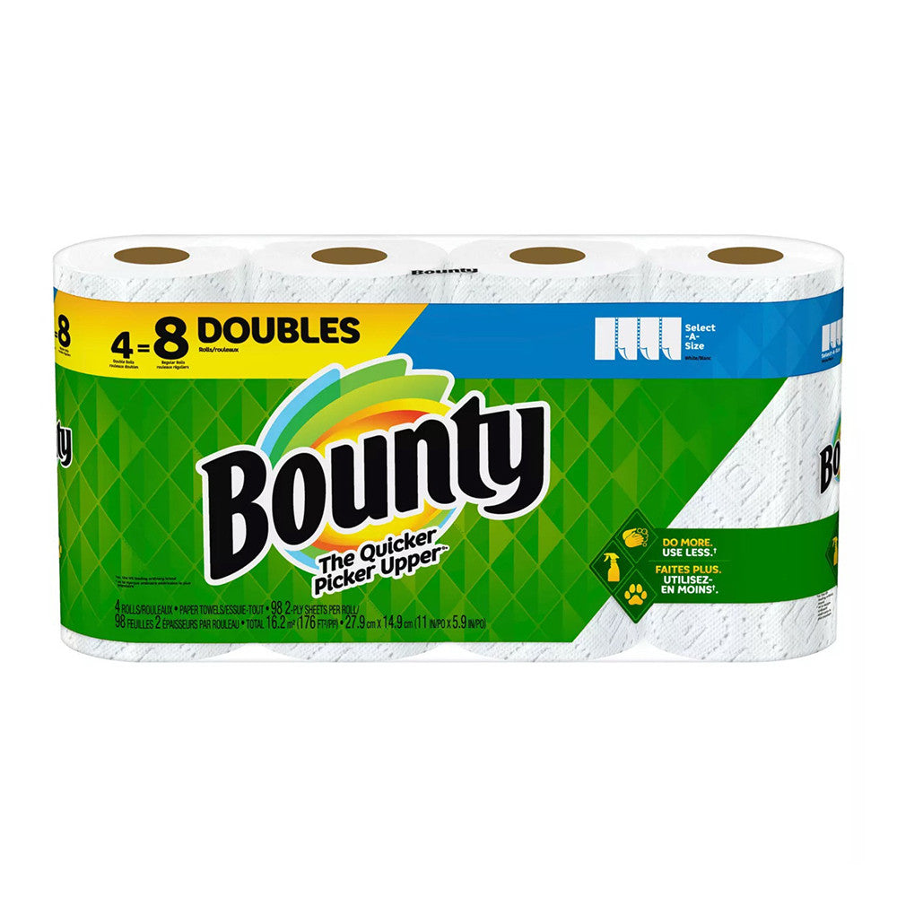 Bounty Select A Size Paper Towels, Double Roll, 4 Ea