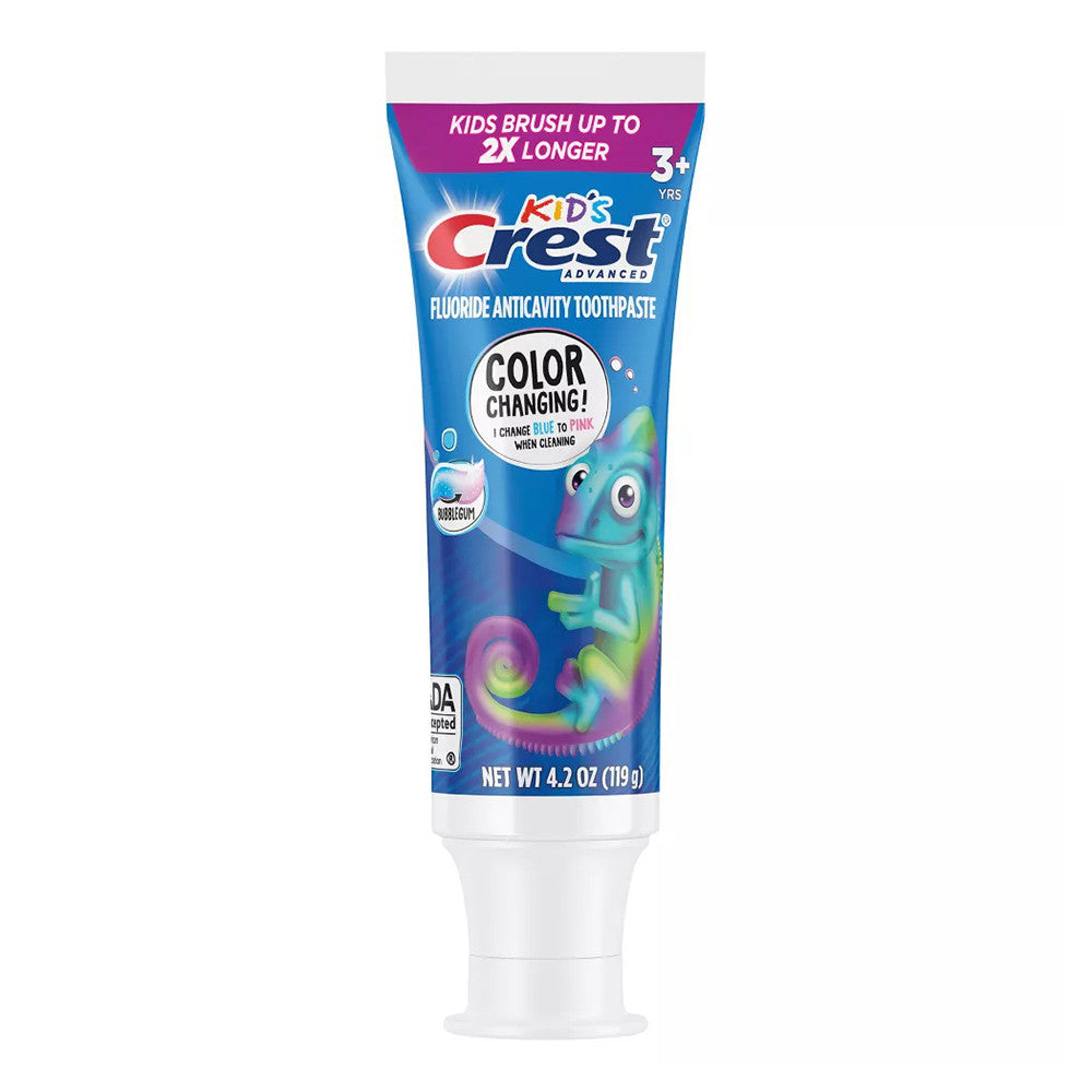 Crest Advanced Kids Fluoride Toothpaste, Bubblegum Flavor, 4.2 Oz